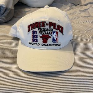 1993 NBA 3 Peat Chicago Bulls Championship Hat Vintage